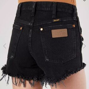 Wrangler Reworked Cut-Off Denim Short in Black